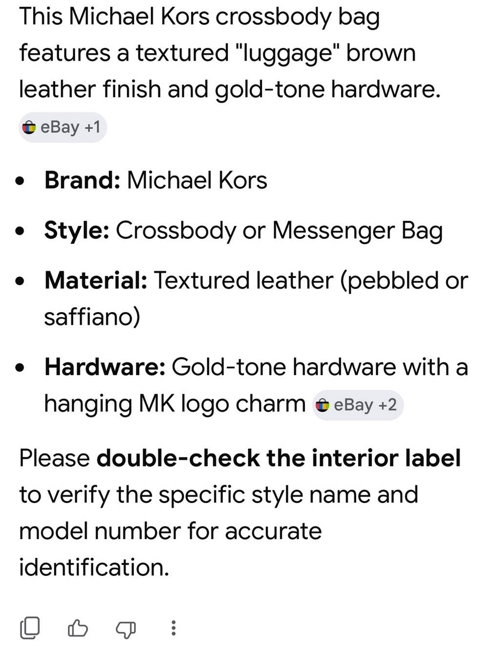 Michael Kors crossbody bag in brown - Picture 9 of 12